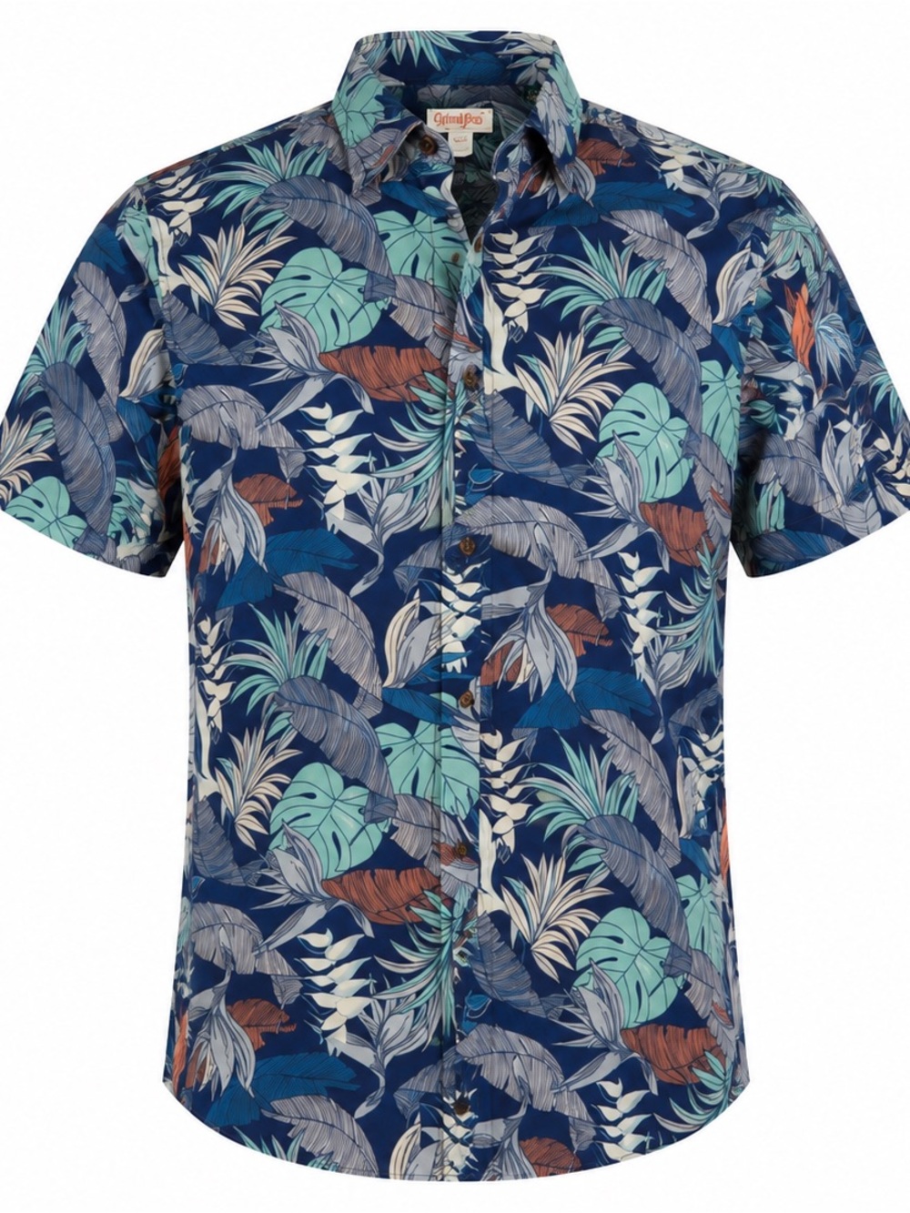 Cat & Jack boys XL 16 Hawaiian shirt 100% rayon lightweight cool shades of blue